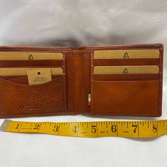 NWT Leather Architect Real Italian Leather RFID Bifold Wallet. - Picture 3 of 9